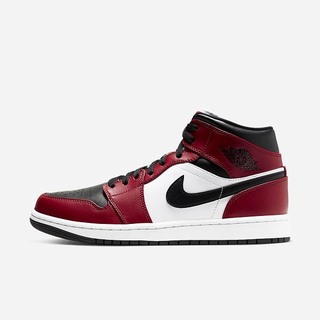 Pantofi Casual Nike Air Jordan 1 Mid Barbati Negrii Rosii Negrii | HIOV-42816